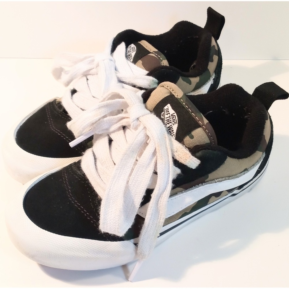 Vans Off the Wall Kids Camo Sneakers Sz 12.5